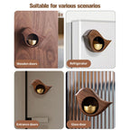 Handmade Wood Doorbell Bird Bell Pendant – Elegant Entrance Chime with Relaxing Sound