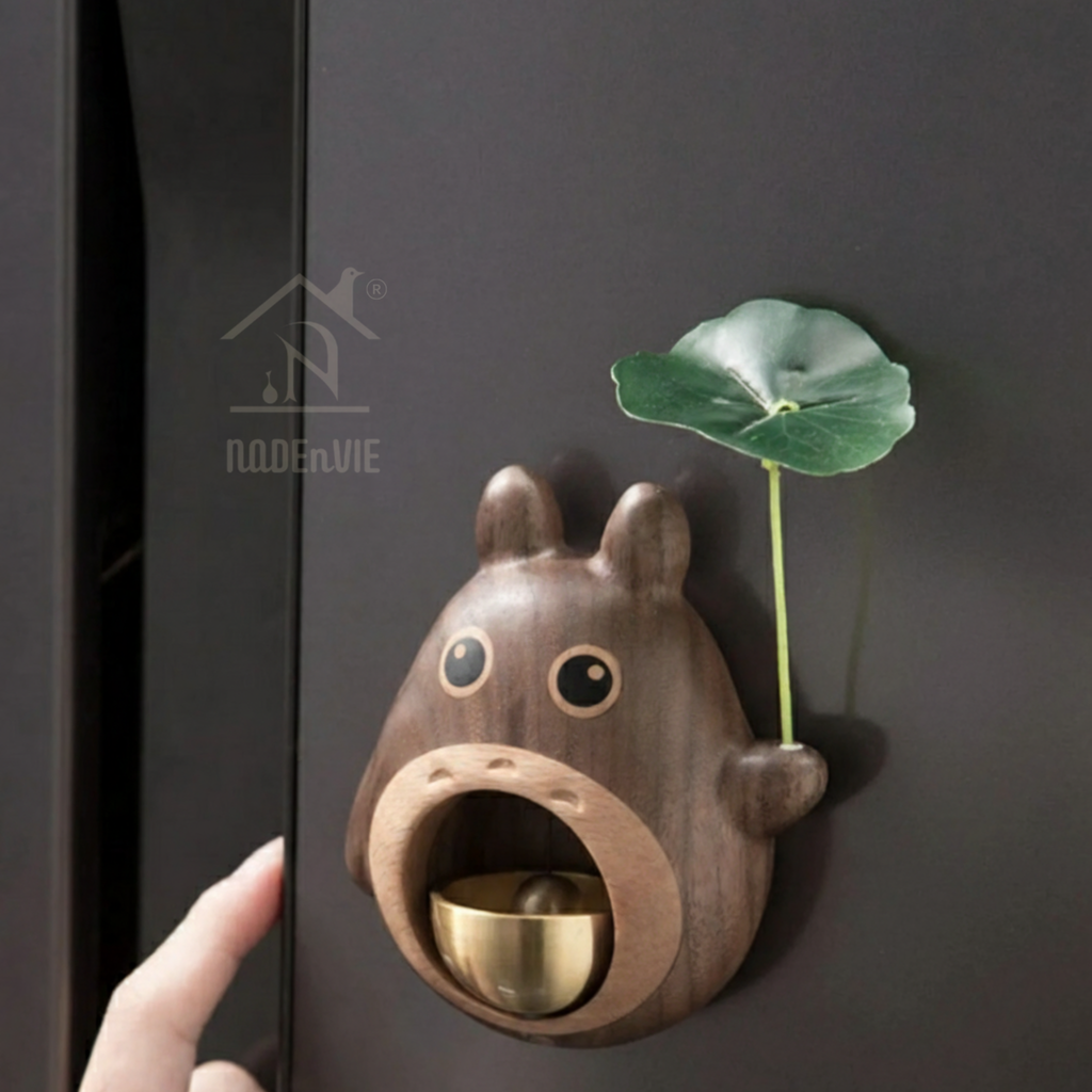 CARTOON WOODEN DOORBELL - SHOPKEEPER BELL FOR DOOR OPENING