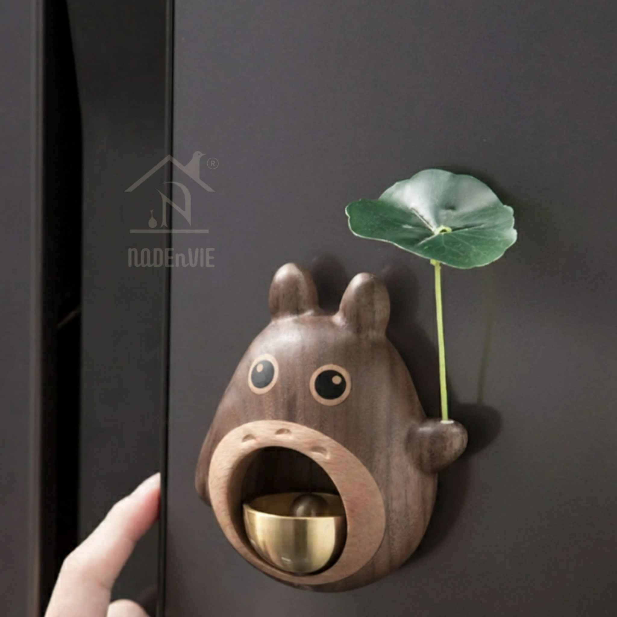 CARTOON WOODEN DOORBELL - SHOPKEEPER BELL FOR DOOR OPENING