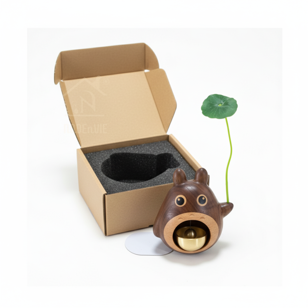 CARTOON WOODEN DOORBELL - SHOPKEEPER BELL FOR DOOR OPENING