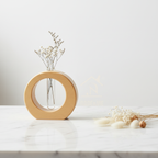 Beech Wooden Hydroponic Vase with Glass Tube – Minimalist Propagation Station