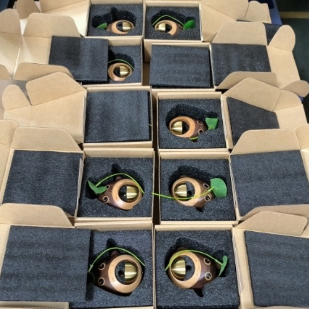 CARTOON WOODEN DOORBELL - SHOPKEEPER BELL FOR DOOR OPENING