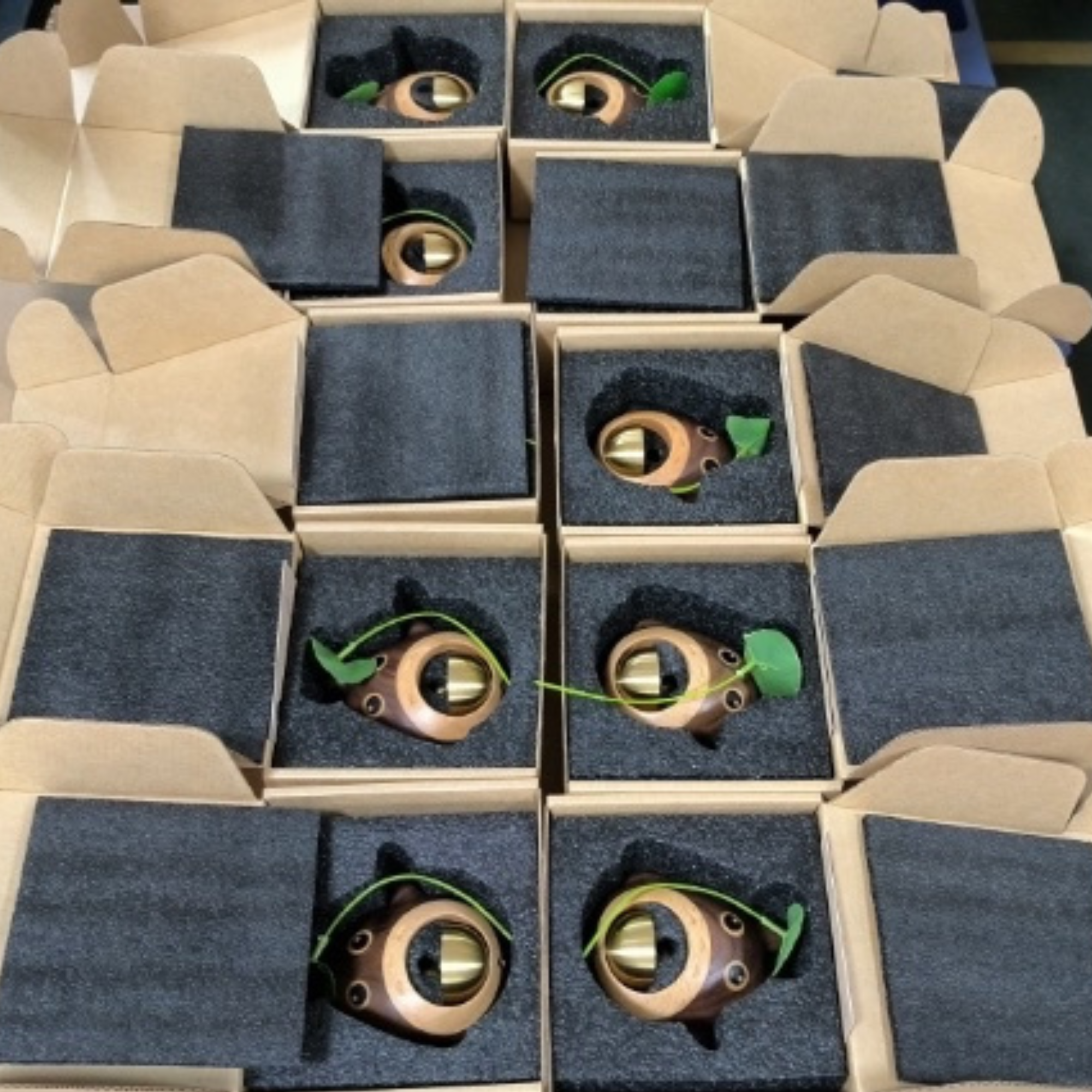 CARTOON WOODEN DOORBELL - SHOPKEEPER BELL FOR DOOR OPENING